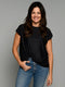 The Relaxed Tee - Black / Grey Texture